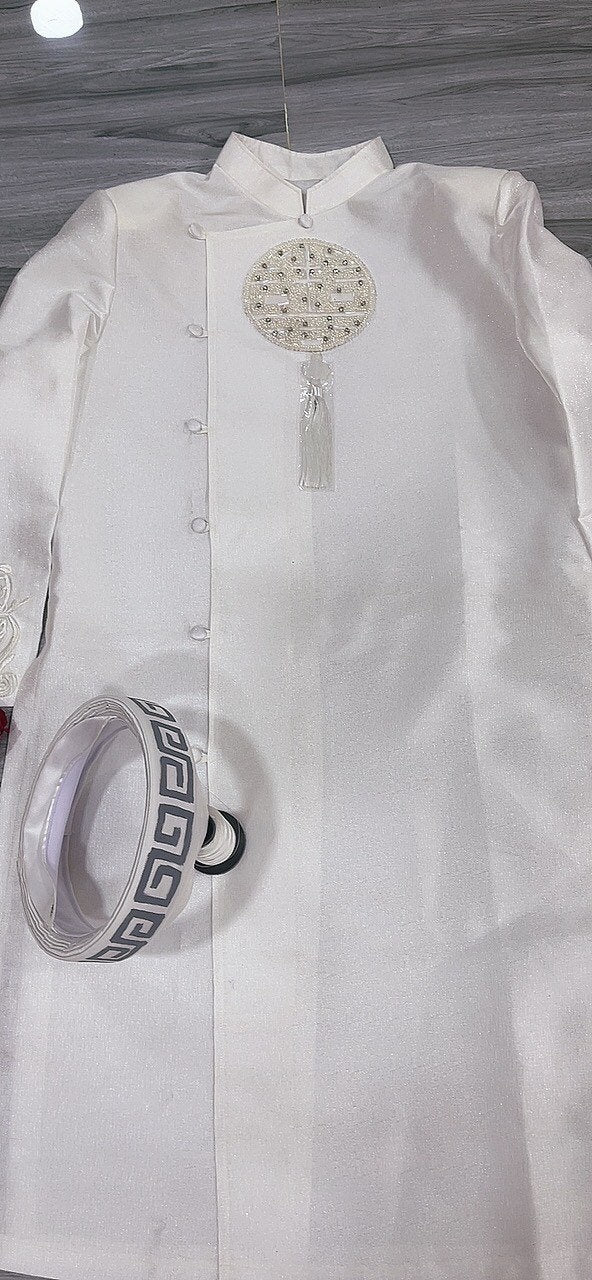 Men's ao dai with headpiece