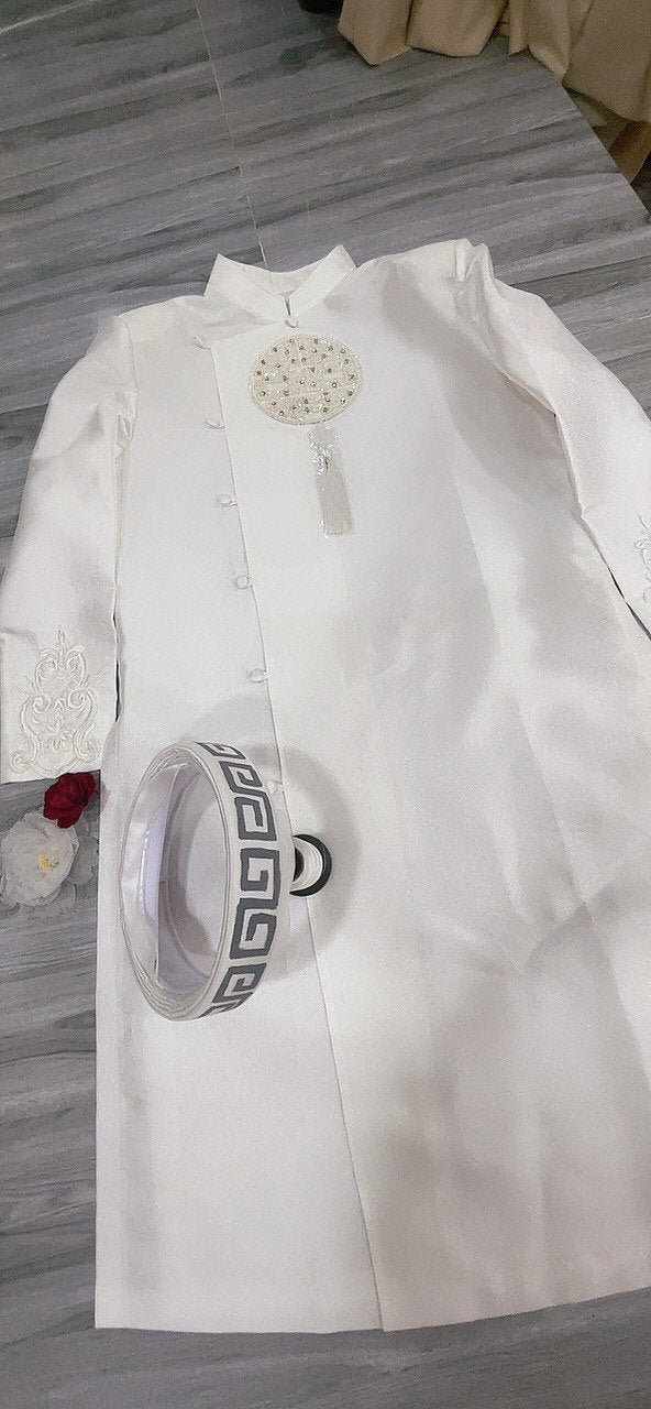 Men's ao dai with headpiece