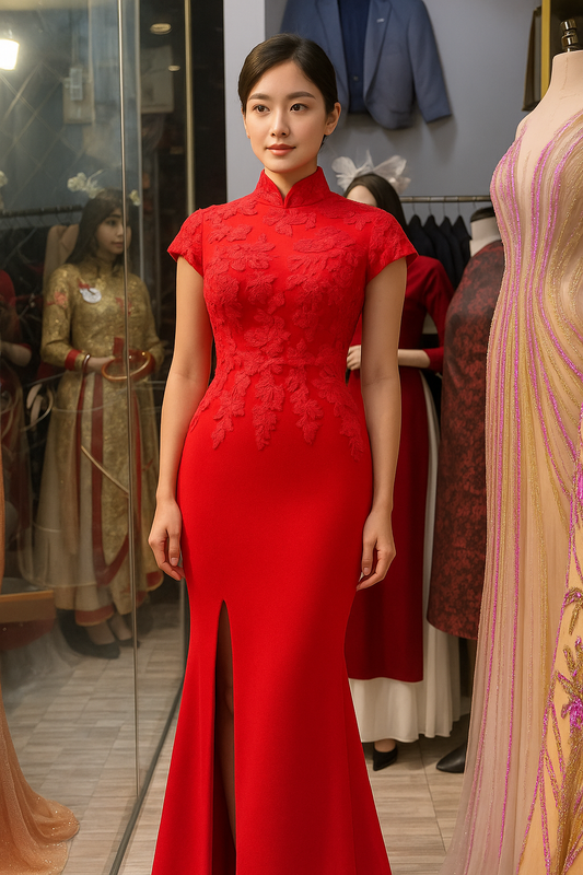 Custom wedding cheongsam