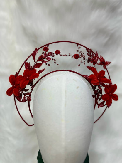 Clear headpiece for Vietnamese ao dai