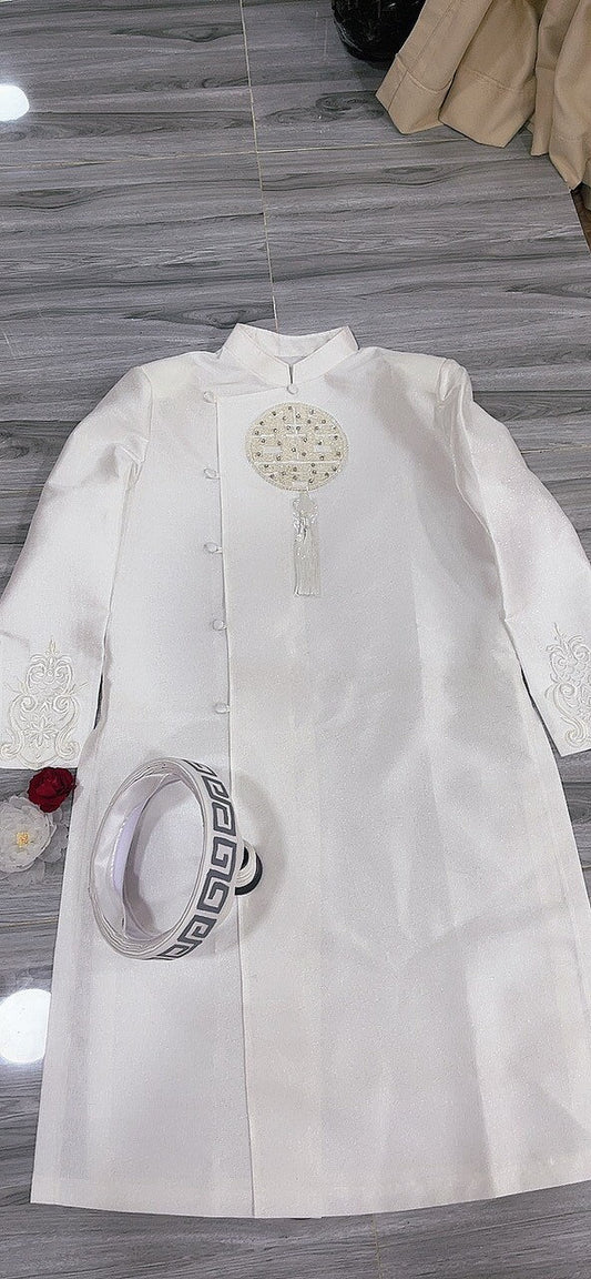 Men's ao dai with headpiece